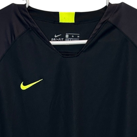 Nike Tops - Nike Dri-FIT Long Sleeve Soccer Jersey Black Neon Yellow Accents Women's XL